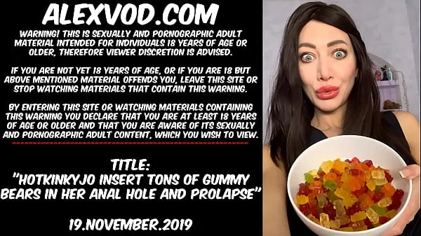 Bästa Hotkinkyjo insert tons of gummy bears in her anal hole and prolapse klipp Videor