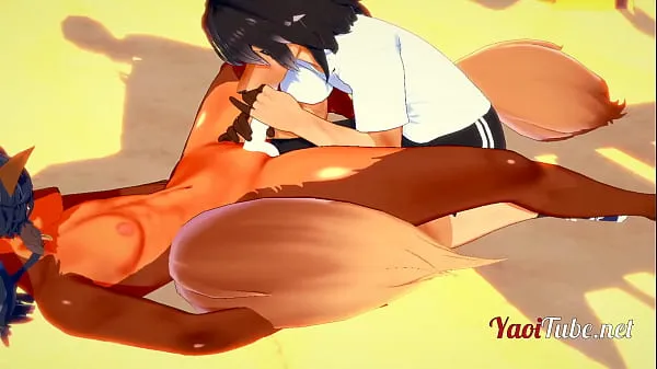 Best Furry Yiff Yaoi Hentai 3D- 2 Dogs Blowjob in a beach with cum in his mouth - Hard Sex Animation Gay clips Videos