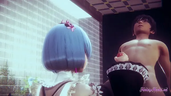 Τα καλύτερα βίντεο κλιπ Re Zero Hentai - Rem Handjob with POV (Uncensored) - Japanese Asian manga anime game porn