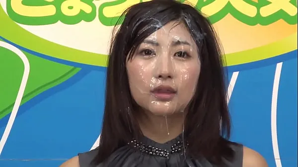 Video klip News Announcer BUKKAKE, Japanese, censored, second girl terbaik