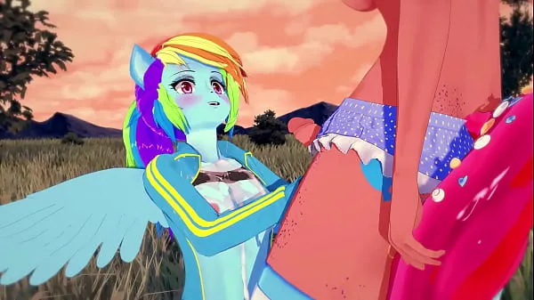 Best MLP Inspired - Rainbow Dash x Futanari Pinkie Pie - Handjob and sex clips Videos