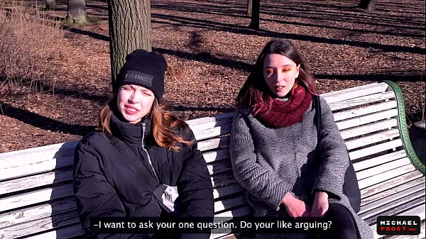 Najboljši posnetki Try it! Street Bet With Stranger Girls - Public Agent - POV videoposnetki