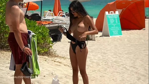 Best Huge boob hotwife at the beach clips Videos